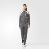 X99b6913 - Adidas Cotton Colorblock Track Suit Grey - Women - Clothing